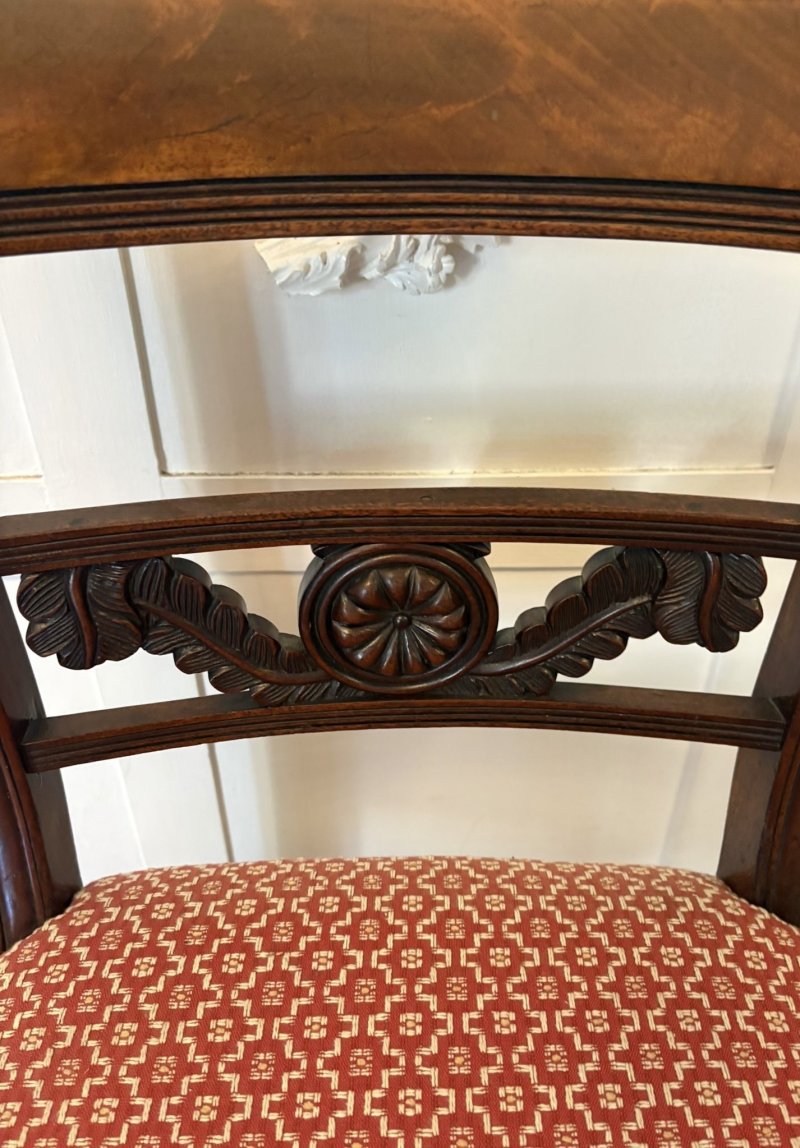 Outstanding Quality Set of 8 Antique Regency Mahogany Dining Chairs - Image 15